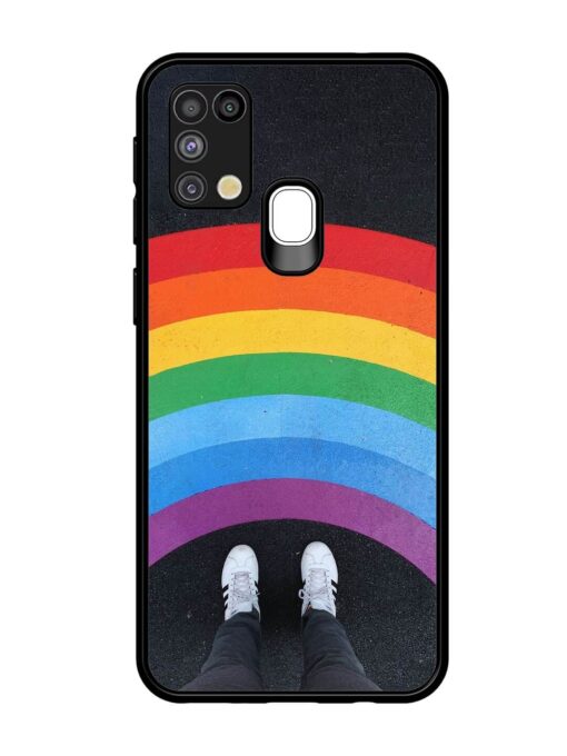 Legs Rainbow Glossy Metal TPU Phone Cover for Samsung Galaxy M31