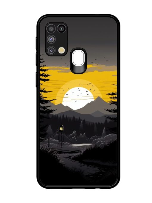 Sunset Vector Glossy Metal Phone Cover for Samsung Galaxy M31 Zapvi