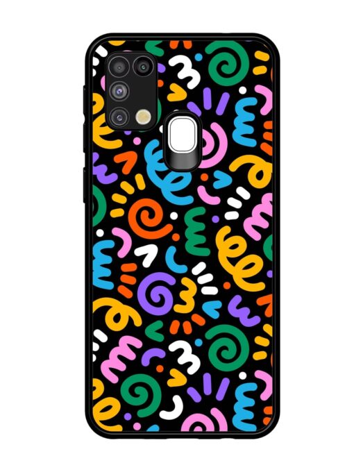 Colorful Seamless Vector Glossy Metal Phone Cover for Samsung Galaxy M31 Zapvi