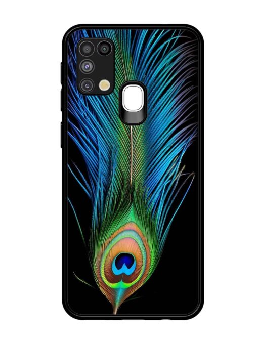 Peacock Feather Glossy Metal TPU Phone Cover for Samsung Galaxy M31 Zapvi