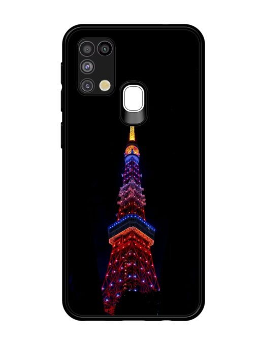 Eiffel Tower Night View Glossy Metal Phone Cover for Samsung Galaxy M31 Zapvi