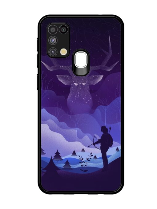 Deer Forest River Glossy Metal Phone Cover for Samsung Galaxy M31 Zapvi