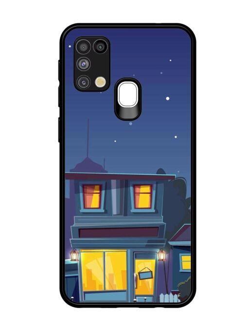 Vector Night House Glossy Metal Phone Cover for Samsung Galaxy M31 Zapvi