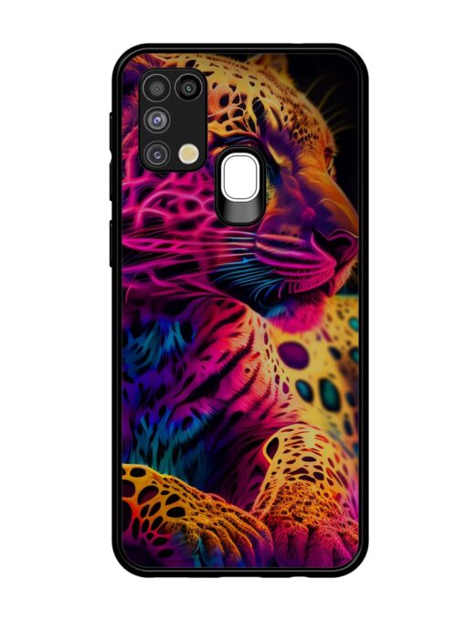 Leopard Art Glossy Metal Phone Cover for Samsung Galaxy M31 Zapvi