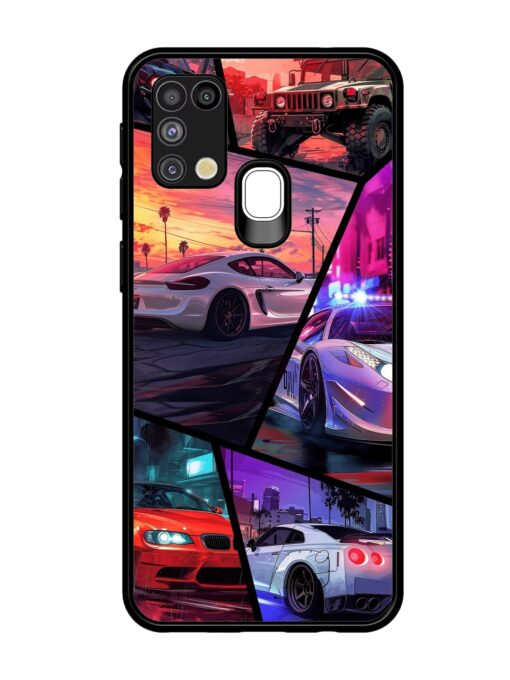 Ride In Pixels Glossy Metal Phone Cover for Samsung Galaxy M31 Zapvi