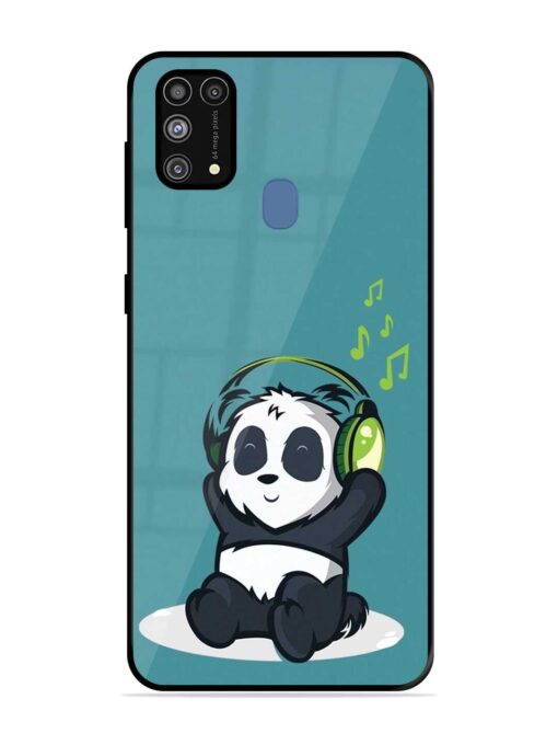 Music Panda Glossy Metal Phone Cover for Samsung Galaxy M31 Prime Zapvi