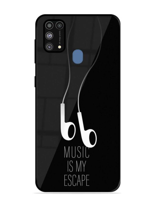 Music Is My Escape Glossy Metal Phone Cover for Samsung Galaxy M31 Prime