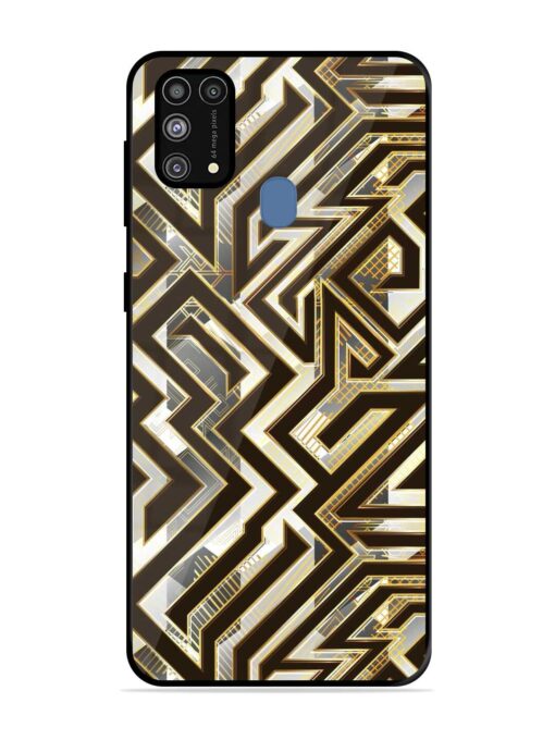 Technology Geometric Seamless Glossy Metal Phone Cover for Samsung Galaxy M31 Prime Zapvi