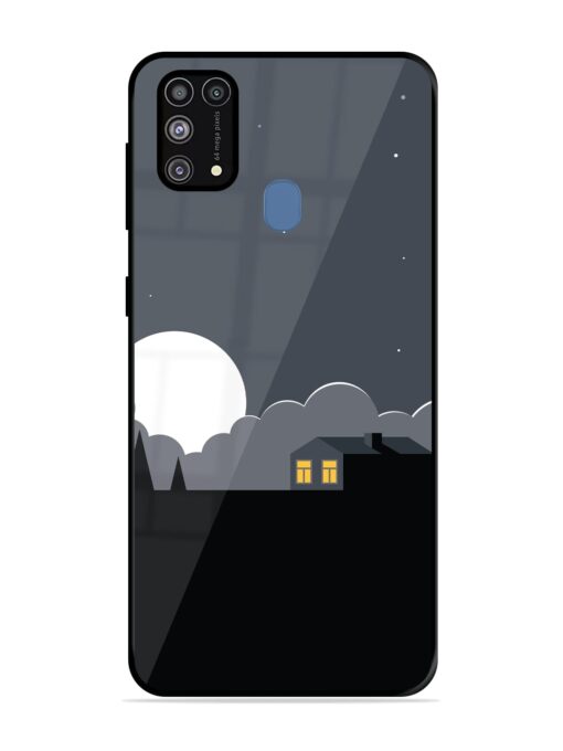 Full Moon Vector Art Glossy Metal Phone Cover for Samsung Galaxy M31 Prime Zapvi