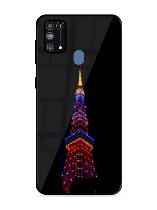 Eiffel Tower Night View Glossy Metal Phone Cover for Samsung Galaxy M31 Prime Zapvi