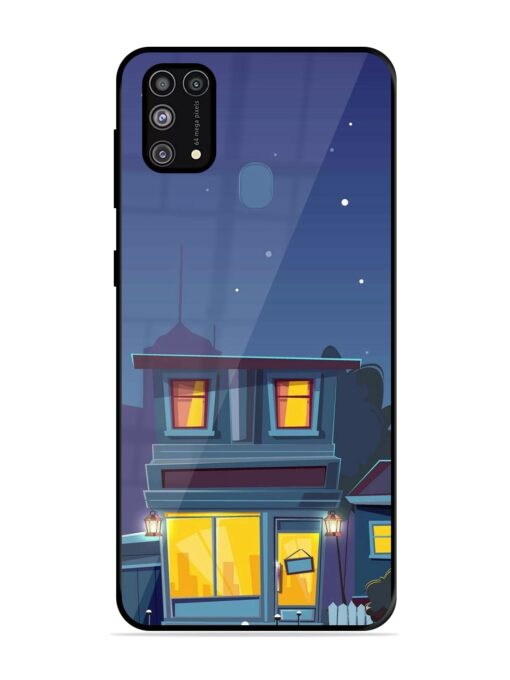 Vector Night House Glossy Metal Phone Cover for Samsung Galaxy M31 Prime