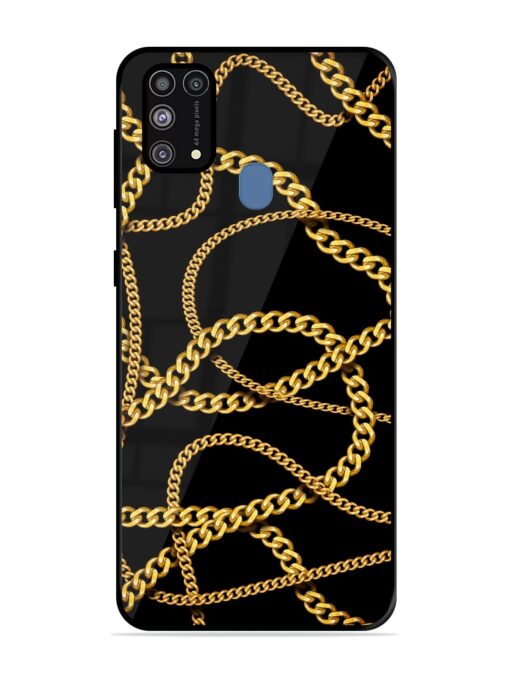 Decorative Golde Chain Glossy Metal Phone Cover for Samsung Galaxy M31 Prime Zapvi