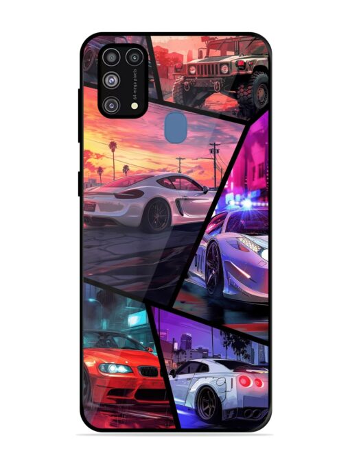 Ride In Pixels Glossy Metal Phone Cover for Samsung Galaxy M31 Prime