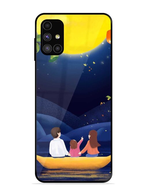 Happy Family And Beautiful View Glossy Metal Phone Cover for Samsung Galaxy M31S