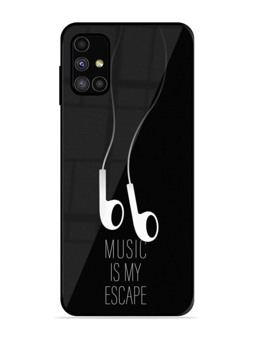 Music Is My Escape Glossy Metal Phone Cover for Samsung Galaxy M31S Zapvi