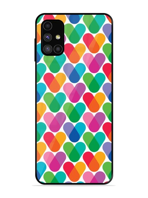 Overlapping Colors Colorful Glossy Metal TPU Phone Cover for Samsung Galaxy M31S Zapvi