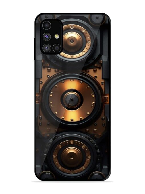 Sound Box Glossy Metal Phone Cover for Samsung Galaxy M31S Zapvi