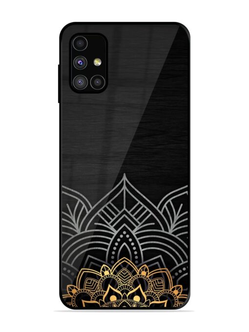 Decorative Golden Pattern Glossy Metal Phone Cover for Samsung Galaxy M31S Zapvi