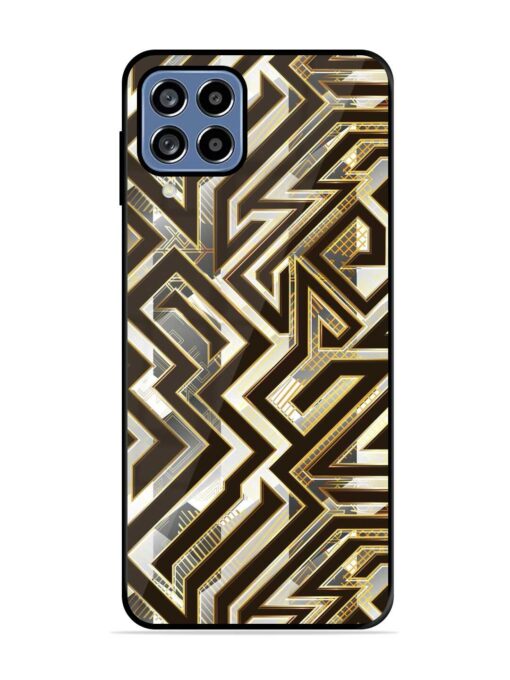 Technology Geometric Seamless Glossy Metal Phone Cover for Samsung Galaxy M32 (4G) Zapvi