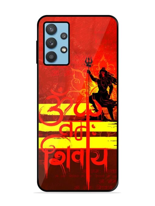 Illustration Lord Shiva Glossy Metal TPU Phone Cover for Samsung Galaxy M32 (5G) Zapvi