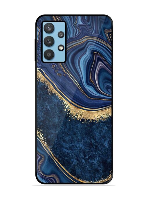 Abstract Background Blue Glossy Metal TPU Phone Cover for Samsung Galaxy M32 (5G) Zapvi