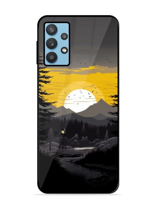 Sunset Vector Glossy Metal Phone Cover for Samsung Galaxy M32 (5G)