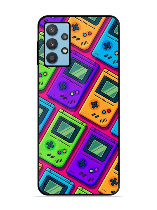 Game Seamless Pattern Glossy Metal Phone Cover for Samsung Galaxy M32 (5G) Zapvi