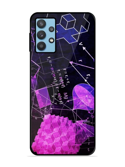 Math Physics Formula Art Glossy Metal Phone Cover for Samsung Galaxy M32 (5G) Zapvi