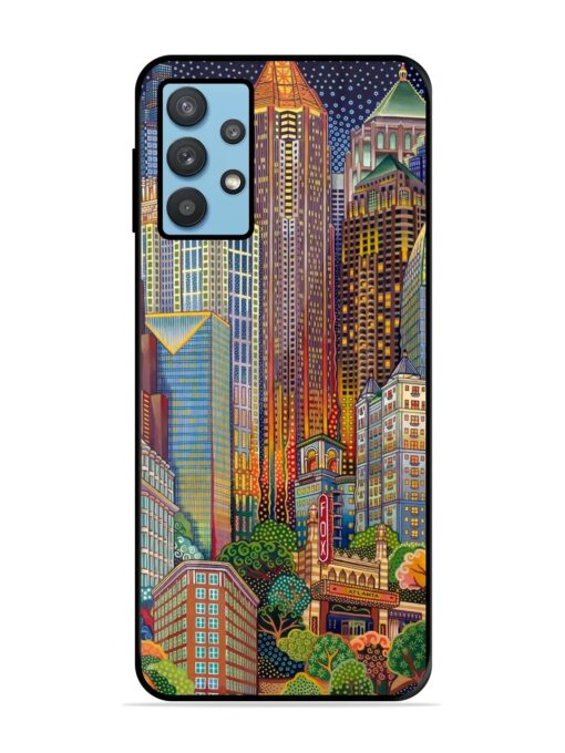 Cityscapes Art Glossy Metal Phone Cover for Samsung Galaxy M32 (5G)