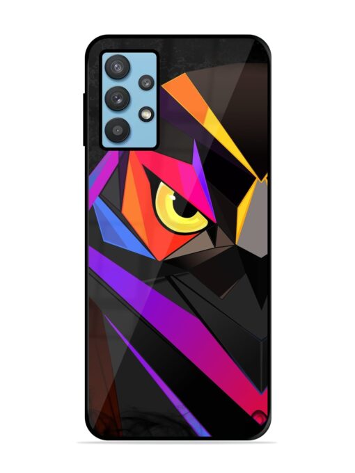 Wpap Owl Glossy Metal Phone Cover for Samsung Galaxy M32 (5G) Zapvi