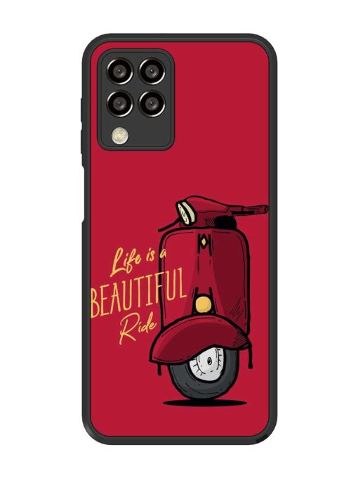 Life Is Beautiful Rides Glossy Metal Phone Cover for Samsung Galaxy M33 (5G)