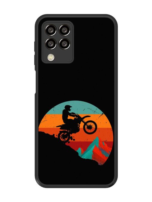 Mountain Bike Glossy Metal Phone Cover for Samsung Galaxy M33 (5G)