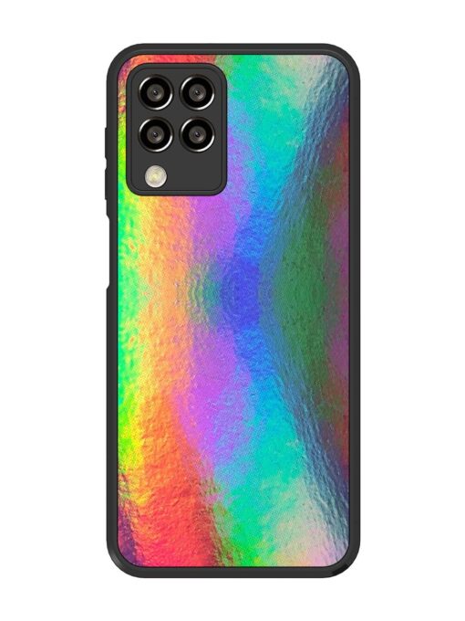 Colorful Holographic Background Glossy Metal TPU Phone Cover for Samsung Galaxy M33 (5G) Zapvi