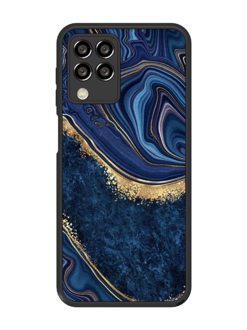 Abstract Background Blue Glossy Metal TPU Phone Cover for Samsung Galaxy M33 (5G) Zapvi