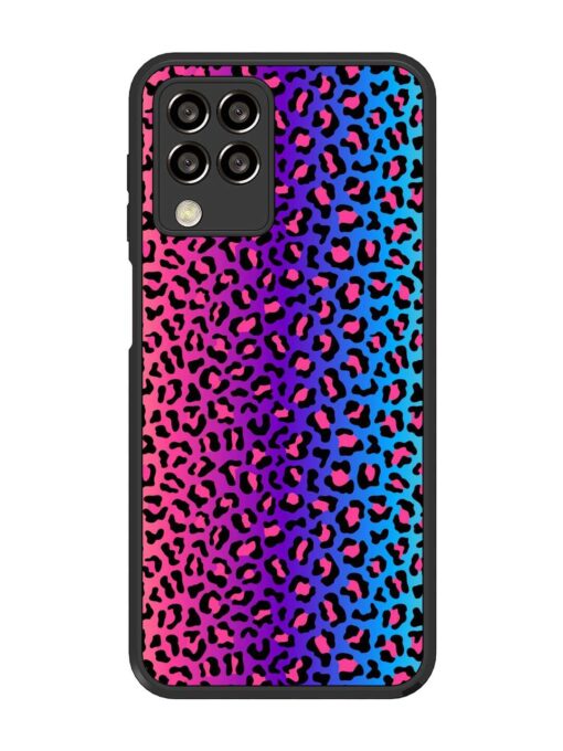 Colorful Leopard Seamless Glossy Metal Phone Cover for Samsung Galaxy M33 (5G) Zapvi