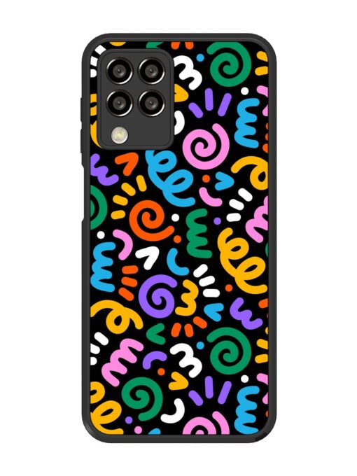 Colorful Seamless Vector Glossy Metal Phone Cover for Samsung Galaxy M33 (5G) Zapvi