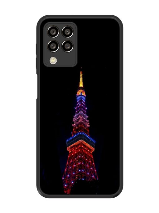 Eiffel Tower Night View Glossy Metal Phone Cover for Samsung Galaxy M33 (5G) Zapvi