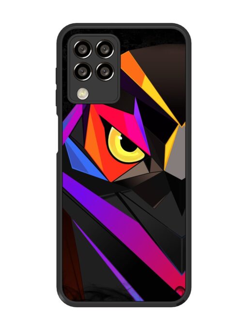 Wpap Owl Glossy Metal Phone Cover for Samsung Galaxy M33 (5G)