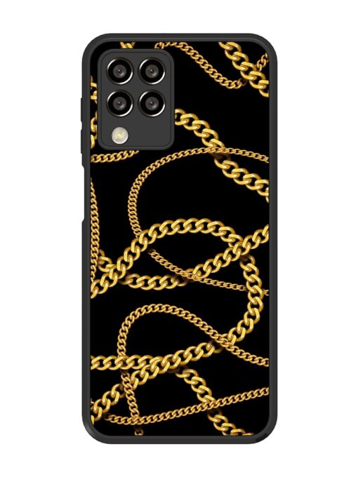 Decorative Golde Chain Glossy Metal Phone Cover for Samsung Galaxy M33 (5G) Zapvi