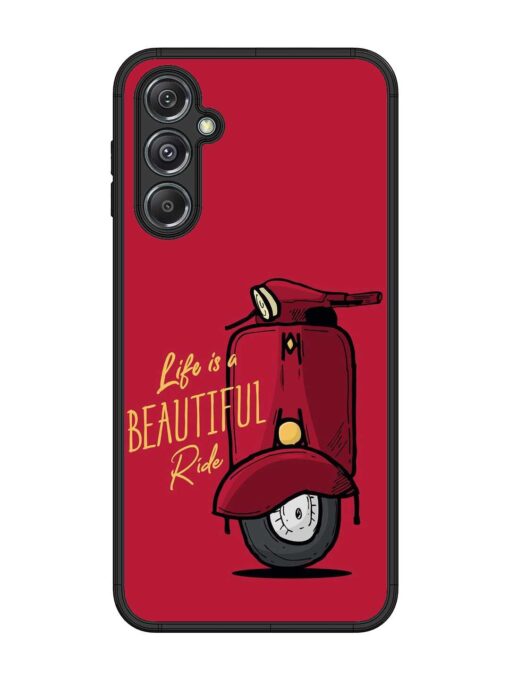 Life Is Beautiful Rides Glossy Metal Phone Cover for Samsung Galaxy M34 (5G) Zapvi