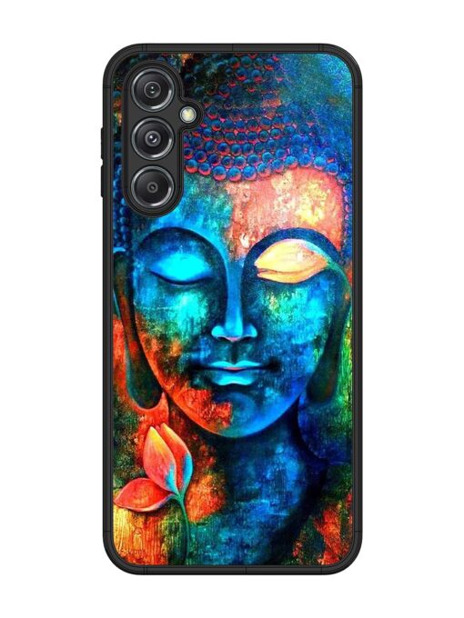 Buddha Painting Glossy Metal Phone Cover for Samsung Galaxy M34 (5G) Zapvi