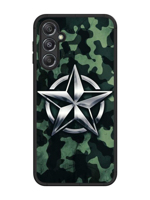 Indian Army Star Design Glossy Metal Phone Cover for Samsung Galaxy M34 (5G) Zapvi