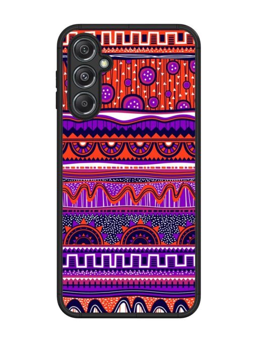 Ethnic Seamless Pattern Glossy Metal TPU Phone Cover for Samsung Galaxy M34 (5G)