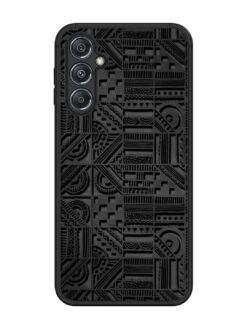 Seamless Pattern Glossy Metal Phone Cover for Samsung Galaxy M34 (5G)
