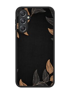 Foliage Art Glossy Metal Phone Cover for Samsung Galaxy M34 (5G)