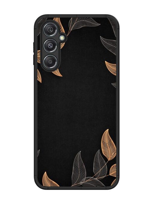 Foliage Art Glossy Metal Phone Cover for Samsung Galaxy M34 (5G)