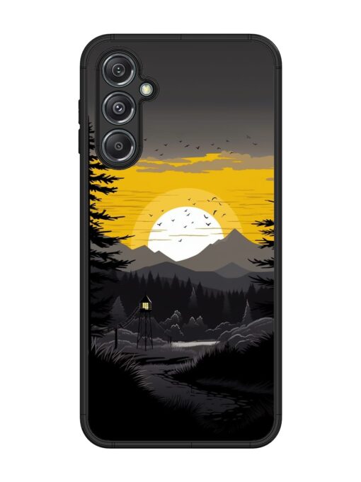 Sunset Vector Glossy Metal Phone Cover for Samsung Galaxy M34 (5G)