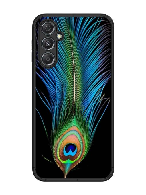 Peacock Feather Glossy Metal TPU Phone Cover for Samsung Galaxy M34 (5G)