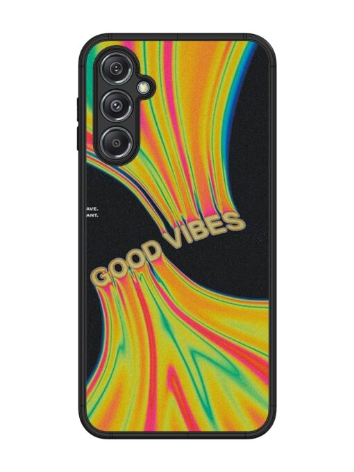 Good Vibes Glossy Metal Phone Cover for Samsung Galaxy M34 (5G)