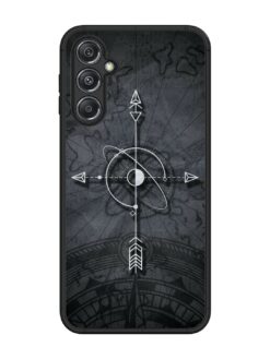 Lighting Cross Glossy Metal Phone Cover for Samsung Galaxy M34 (5G)